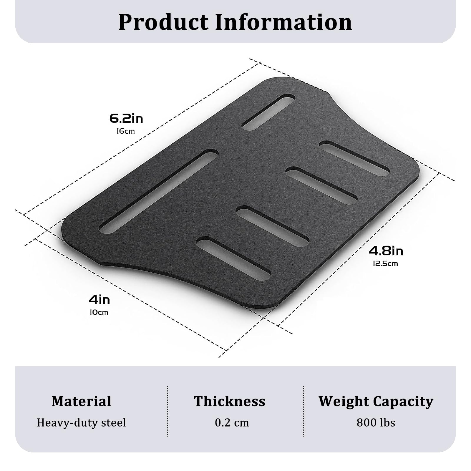 Furpopup 2 PCS Bed Frame Brackets Adapter/Connector, Headboard Brackets Connector Attachment Kit to Connect Headboard Footboard Adjustable Adapter for Metal Bed Frame, Black