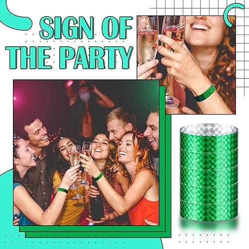 Miniatura 5 de Epakh 600 pulseras de papel de neón, impermeables, para eventos, ligeras, para conciertos, pulseras adhesivas de color neón para fiestas