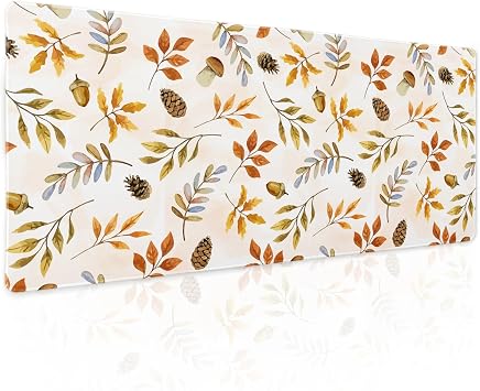 Fall Leaf Gaming Mouse Pad XL Autumn Orange Leaves Extended Large Mousepad