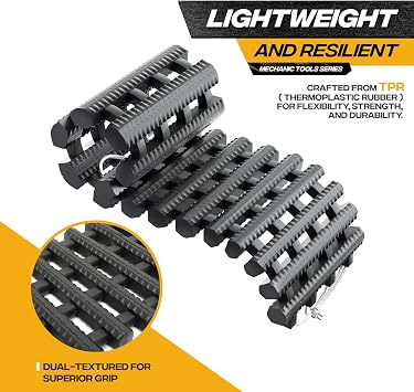 Magshion 24 Tire Traction Mat, Heavy-Duty Recovery Board for Snow, Ice, Mud & Sand, Off-Road Vehicle Traction Tracks with Storage Bag Car, Truck & SUV Emergency Tire Grip Aid