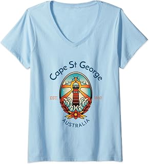 Womens Cape St George Jervis Bay Village Australia V-Neck T-Shirt