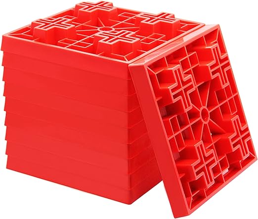 yosager 10 Pack Heavy Duty RV Levelers, Leveling Blocks, Ideal for Leveling Single and Dual Wheels, Camper Levelers