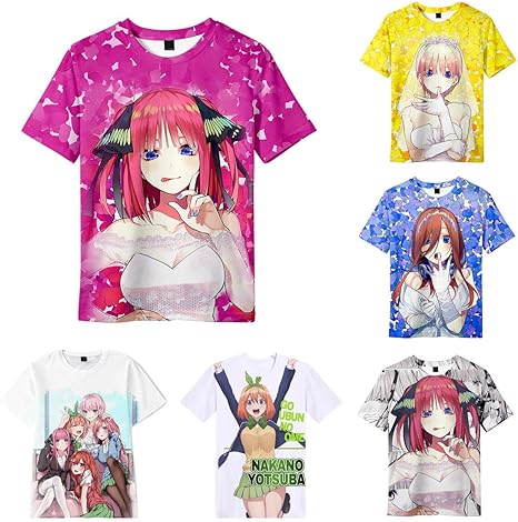 Amazon Co Jp Dodd 五等分の花嫁 Tシャツ 夏 子供服 キッズ 半袖 三玖 四葉 五月 二乃 一花 シャツ T Shirt インナー シャツ 夏服 子供用 アニメ 5等分の花嫁 記念シャツ 丸首 無地 コスチューム おしゃれ 多彩 柔らかい 可愛い ゆとり 男の子 女の子 誕生日プレゼント