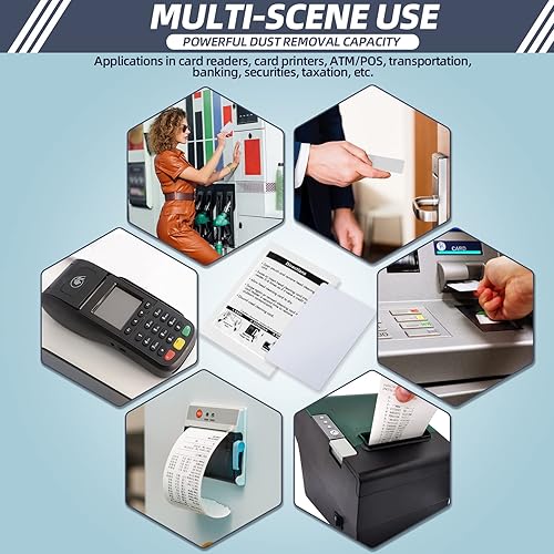 Miniatura 8 de Tarjetas de limpieza CR80, limpiador de lector de tarjetas de doble cara, tarjetas de limpieza de terminales de deslizamiento POS CK-CR80 (20