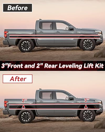 Miniatura 9 de Kits de elevación de nivelación delantera y trasera de 3 pulgadas para Tundra 2007-2021, espaciadores de puntal delantero de 3 pulgadas y bloque de