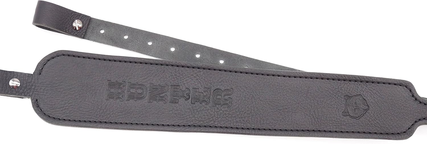 Custom Leather Rifle Sling Gun Rifle Sling Padded Peronalized Customizable Black Leather