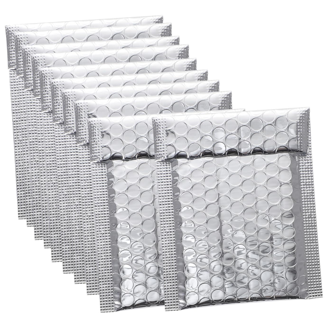 POPETPOP 100 pezzi Buste Imbottite per Spedizioni con Chiusura Autoadesiva Buste Padded con Bolle d Aria in Alluminio Protezione Antigraffio per Telefoni Gioielli ed Elettronica