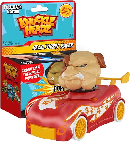 Knuckle Headz Head Poppin ' Quick Shot Pull Back Crash Derby - Fang The Saber Toother Tiger