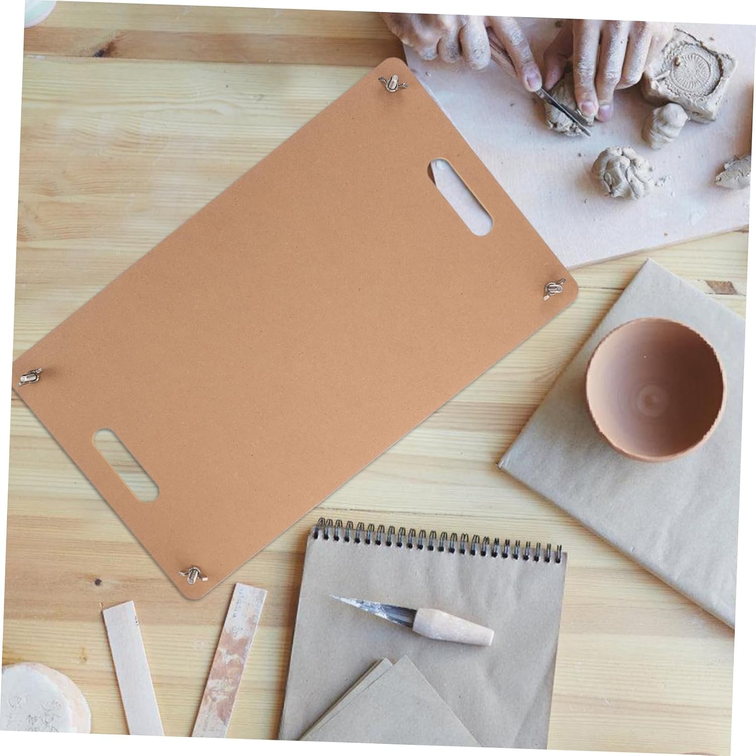 ARTIBETTER Clay Wedging Board with Built Handle Portable Crafting Tool for Precision Clay Rolling and Sculpting for Pottery and DIY Ceramics Projects Large