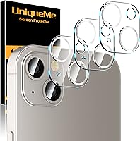 Vista 41 de UniqueMe para Paquete de 3 Protectores de Lente de Cámara para iPhone 15 Pro/iPhone 15 Pro Max, [Protección contra Caídas] [Compatible con Fundas]