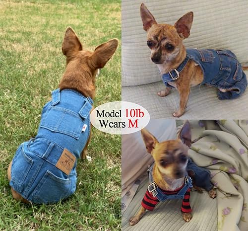 Miniatura 3 de Camisas para perro, ropa de mezclilla para mascotas, ropa de mezclilla para cachorros, chaqueta de mezclilla para cachorros, ropa cómoda de