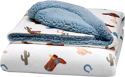 Miniatura 8 de Little Me - Manta de felpa de 2 capas para bebé, 2 caras reversibles, 30 x 40 pulgadas (estampado de damasco rosa)