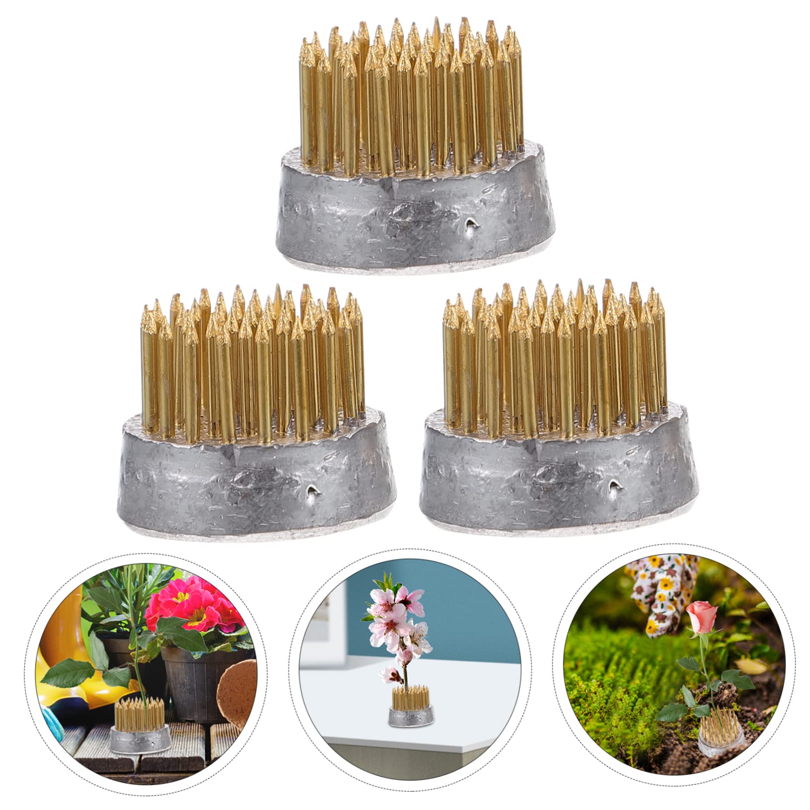 IWOWHERO Flower Arrangement Base Frog Flower Holder DIY Flower Fixing Base for Tabletop Dec