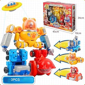 Amazon.co.jp: 3PCS 変身人形L14CM変身ロボットクリエイティブ