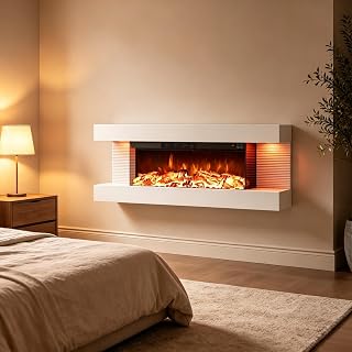 ORALNER 3 Sided Wall Mount Electric Fireplace image