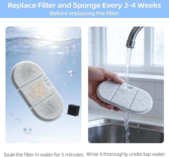 Filtros de Recambio para Fuente de Agua para Gatos 16 Pack miniatura 7