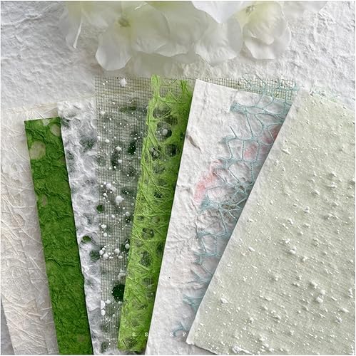 Miniatura 4 de GRASARY 10 piezas de papel de mano con diseño de mármol papel de recortes para manualidades A6 para manualidades papel especial de malla para