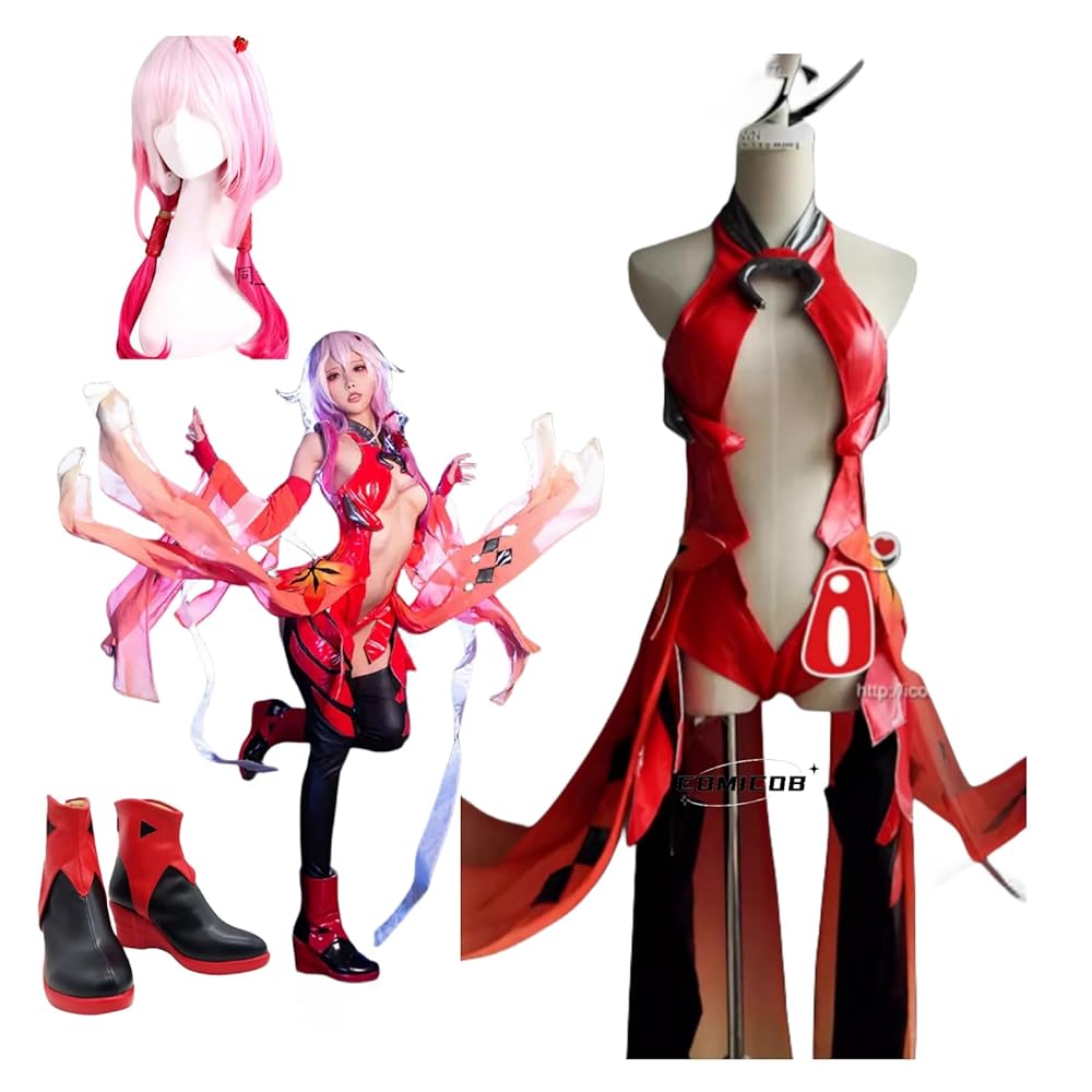 iCOS ギルティクラウン　楪いのり　金魚服　赤戦闘服　コスプレ Amazon.co.jp: 【 comicoBB 】 ギルティクラウン 楪いのり 金魚