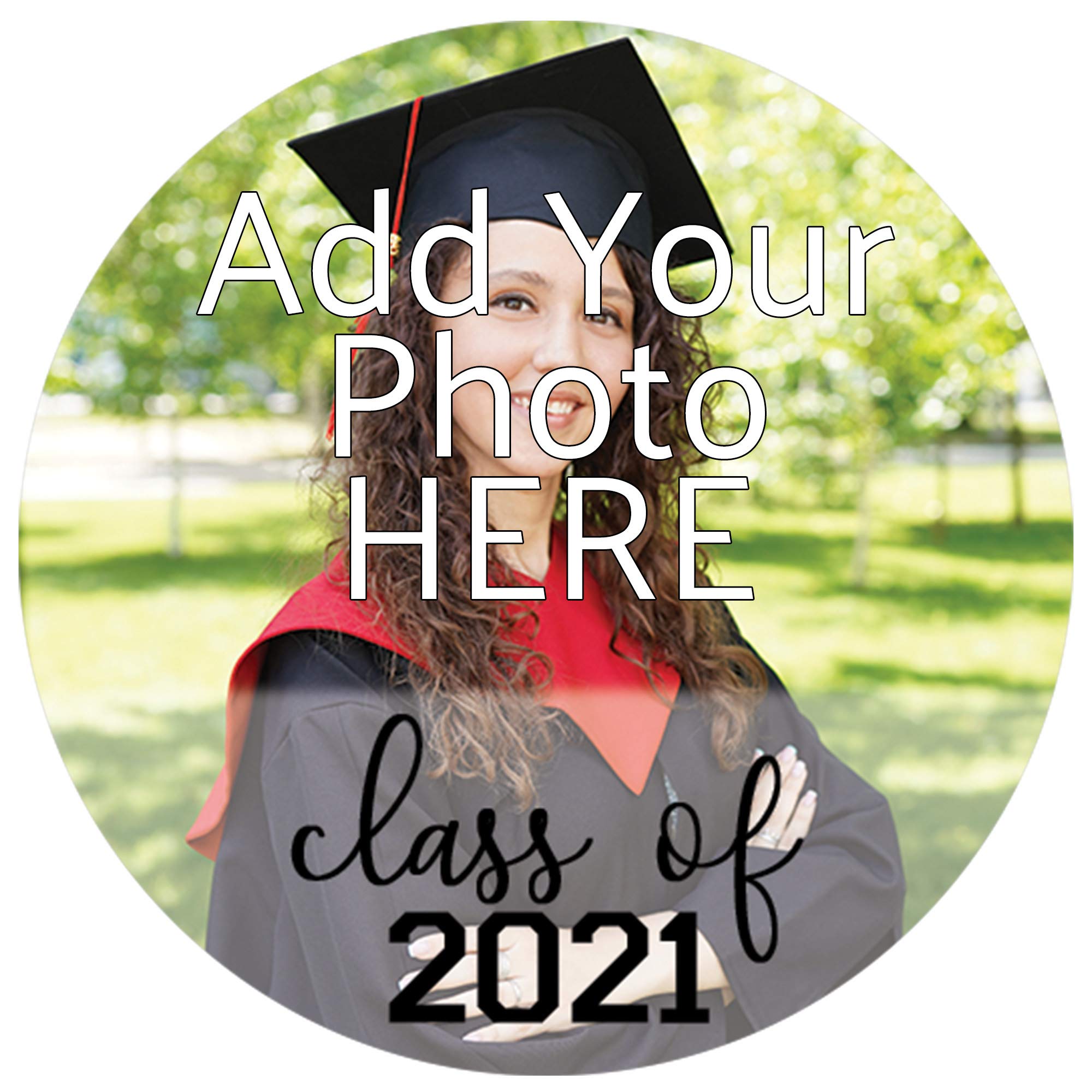 Buy Graduation Custom Photo Image Circle Stickers Class of 2022