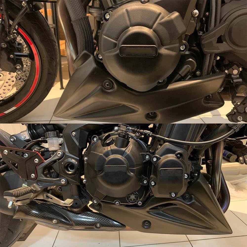 Protezione Motore Moto per Kawasaki Z900 Z900SE 2017-2025 2024 2023 2022 Moto Copertura Motore Protezione Coperture Motore Protezioni(Trama in Fibra di Carbonio)