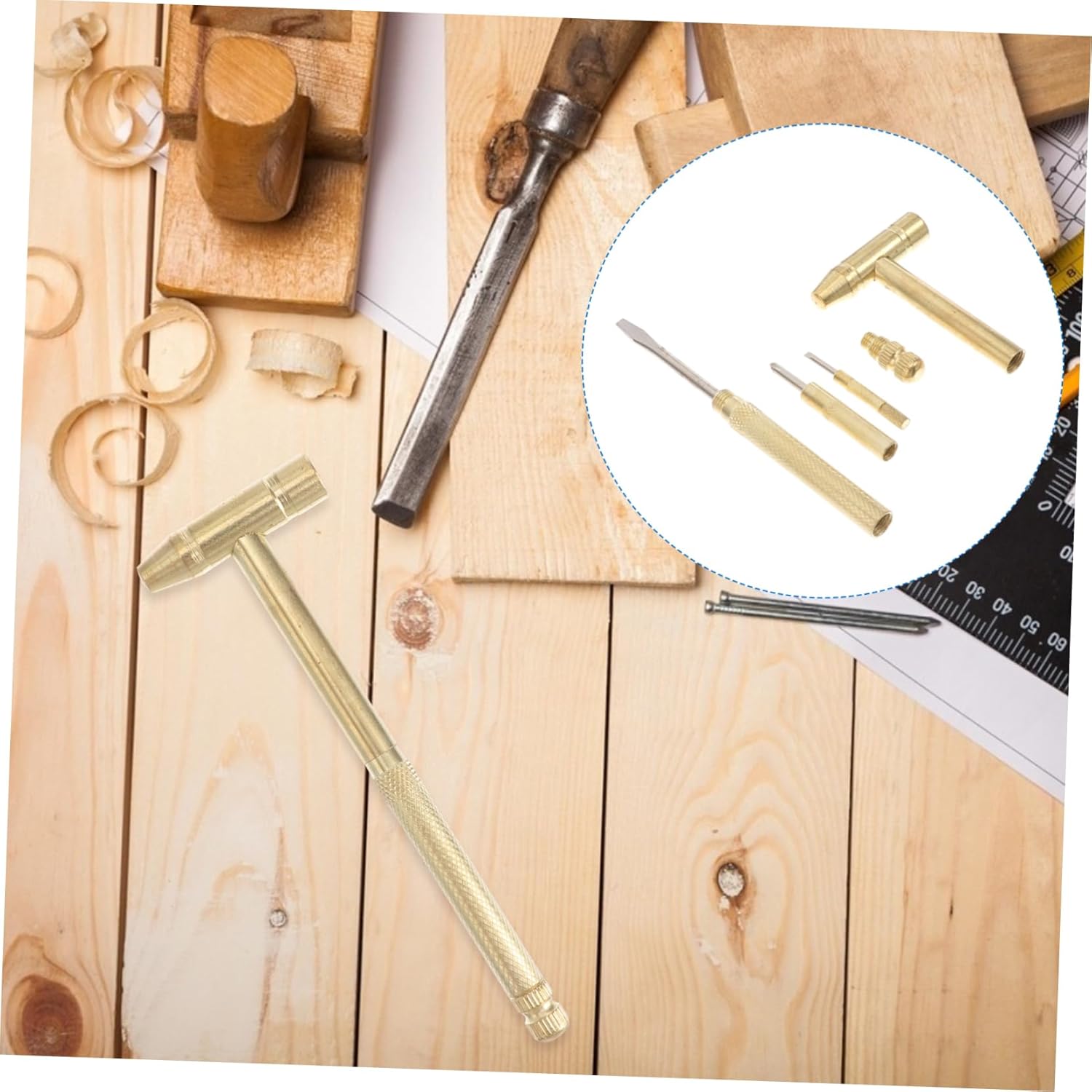 Multi-functional Mini Hammer Screwdriver Double Headed Hammer with Screwdrivers and Compact Design for Household and Craft Use