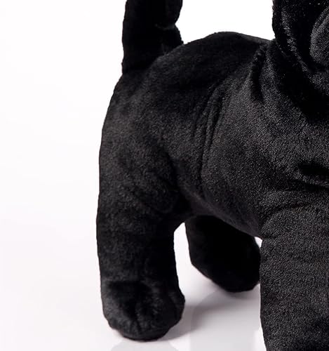 Miniatura 3 de Boni Peluche de perro negro de 12.5 pulgadas, animales de peluche de bulldog francés, regalos de cumpleaños y Navidad para niños