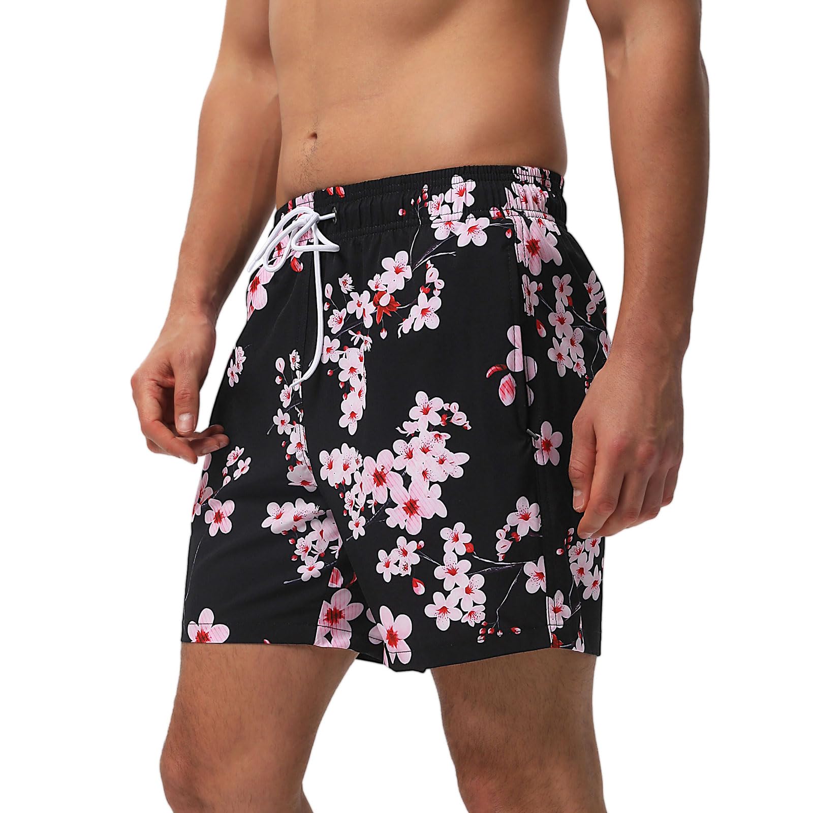 TMEOG Costume Uomo Mare Pantaloncini Casual, Costumi da Bagno Uomo Surf Lungo Costume da Spiaggia Piscina Pantaloncino Estivo con Tasche e Coulisse Regolabile