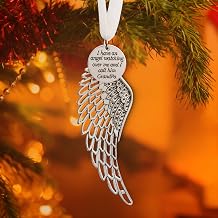 Christmas Memorial Decorations Ornaments - Angel Wing in Memory of Loved One Sympathy Gifts for Loss of Loved Son in Heaven Keepsake Grandpa