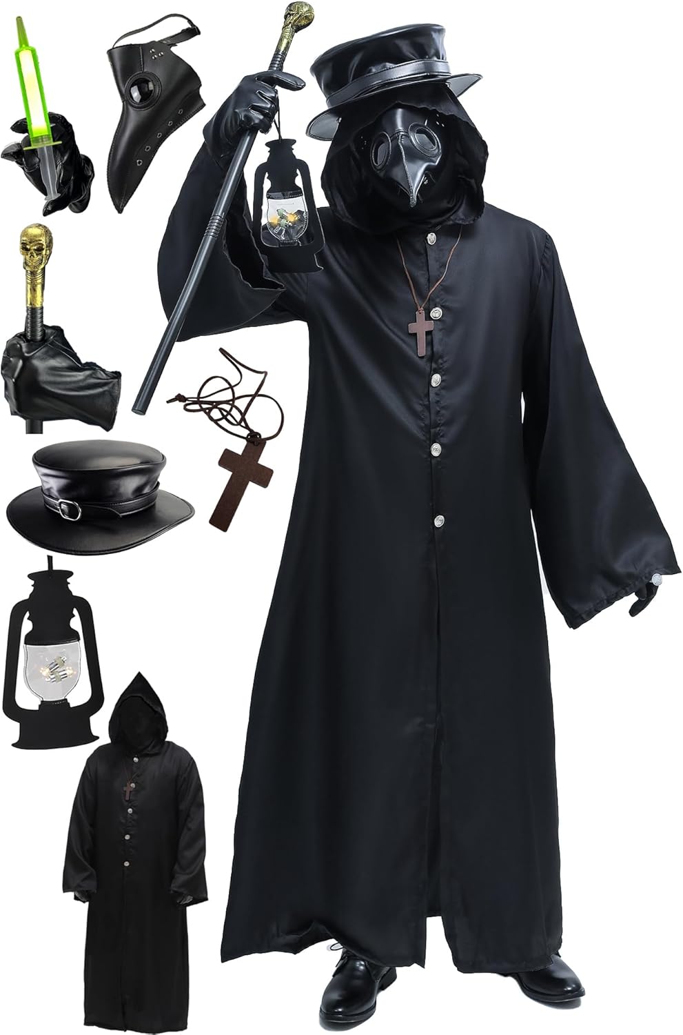 Plague Doctor Bird Mask & Hat Costume Set (Kids) by Absolute Vibe