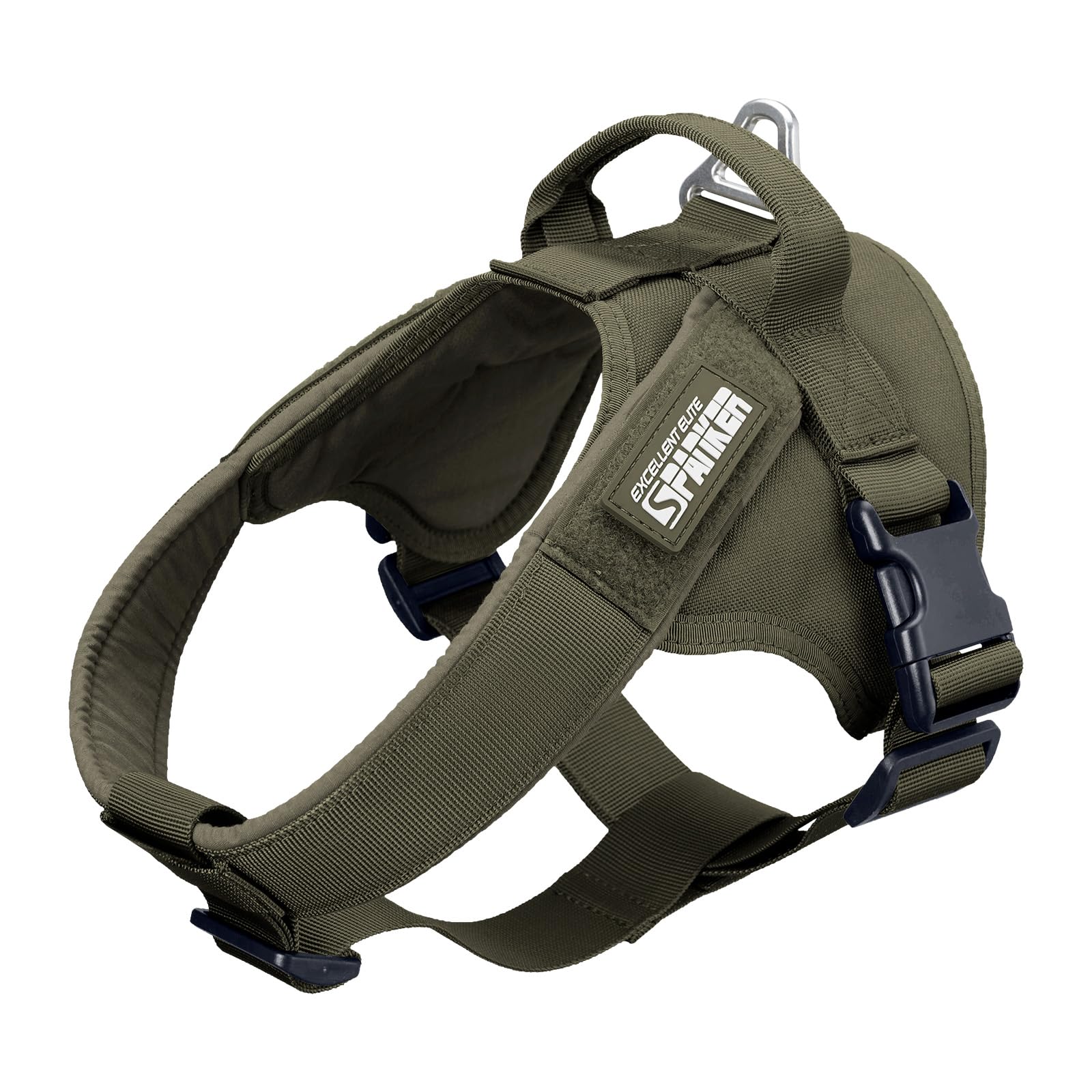 Excelente Elite Spanker Tactical Nylon Ajustable K9 perro arnés entrenamiento patrulla servicio chaleco para perro grande / pequeño