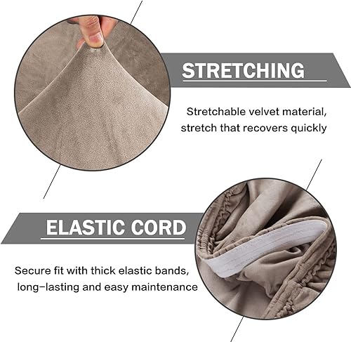 Miniatura 2 de Fundas de terciopelo para sillas de comedor, fundas elásticas para sillas de comedor, fundas protectoras de silla de 246 piezas, fundas protectoras