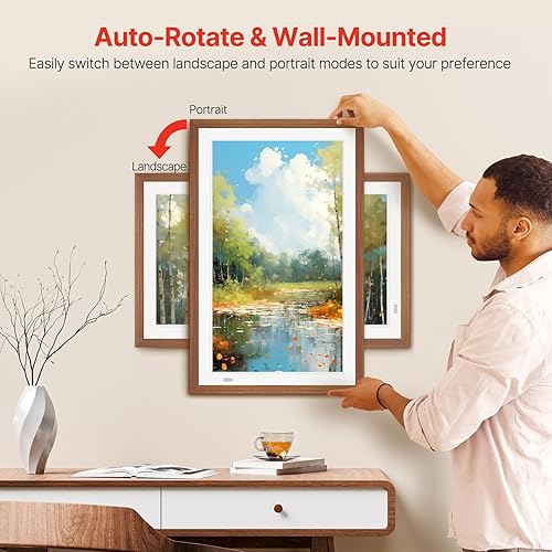 Miniatura 15 de Uhale - Marco de fotos digital de 10.1 pulgadas con tarjeta SD de almacenamiento de 32 GB, marcos de fotos electrónicos con pantalla táctil IPS HD