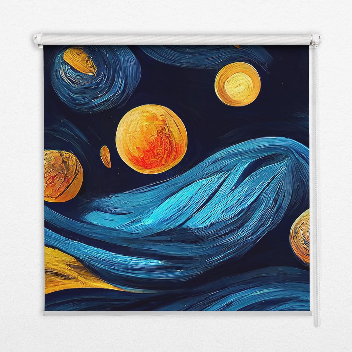 Store enrouleur 130x240cm sans perçage Tulup store tamisant motif planètes