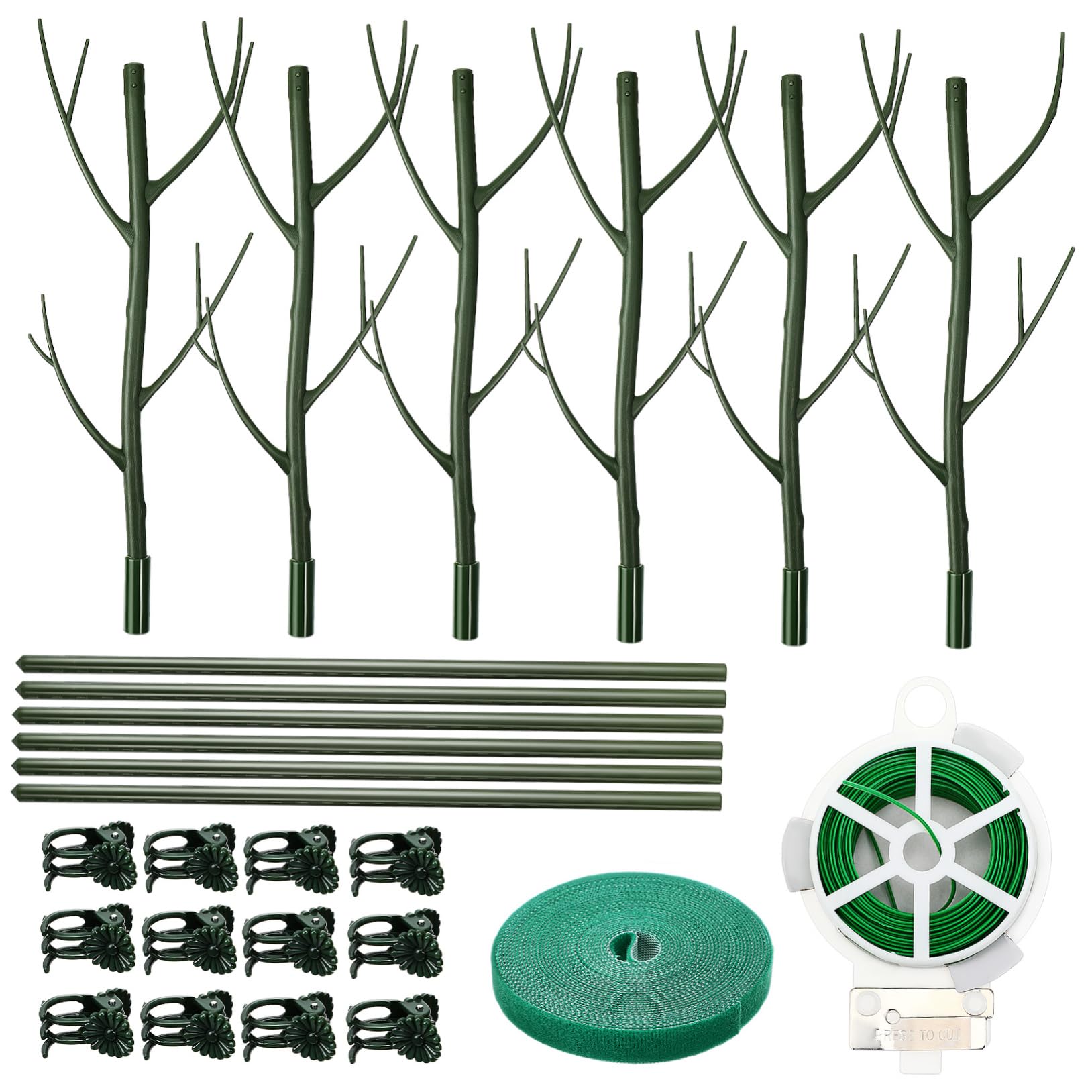 Toddmomy 1 Ensemble Piquets de Support pour Plantes Monstera Ensemble de Tuteurs Réglables avec Clips et Liens Torsadés pour Plantes Grimpantes et Intérieures