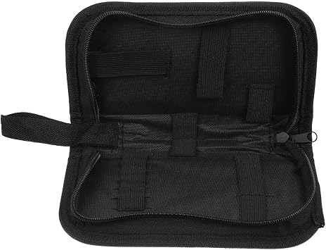 Mipcase Guitar Repair Kit Organizer Oxford Cloth Storage Bag for Guitar Accessories Portable Zipper Pouch for Cleaning and Care Products 8.07 X 3.93 X 1.77 in
