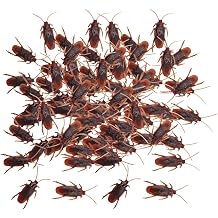 100 Pieces Fake Cockroach Toys Artificial Roaches Realistic Joke Figures PVC Material Suitable for Party Favors Halloween Tricks, S