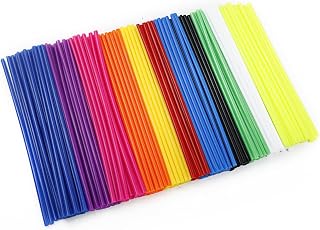 72Pcs Universal Spoke Covers Set, 11 Mixed Colors Spoke Skins Reusable Wheel Rim Wrap for Dirt Bike, Mountain Bike, Motorcycle, Wheelchair, Fits 8"-21" Rims, Wheel Decoration & Protector