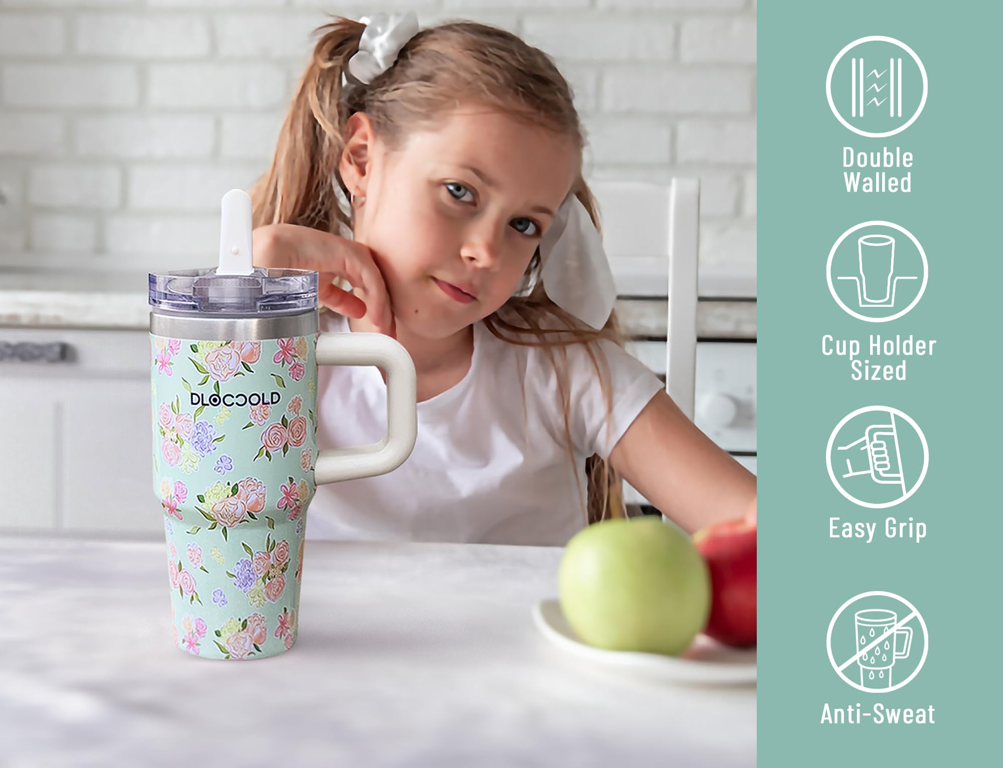 Amazon.com | DLOCCOLD 16 oz Stainless Steel Tumbler with Lid and