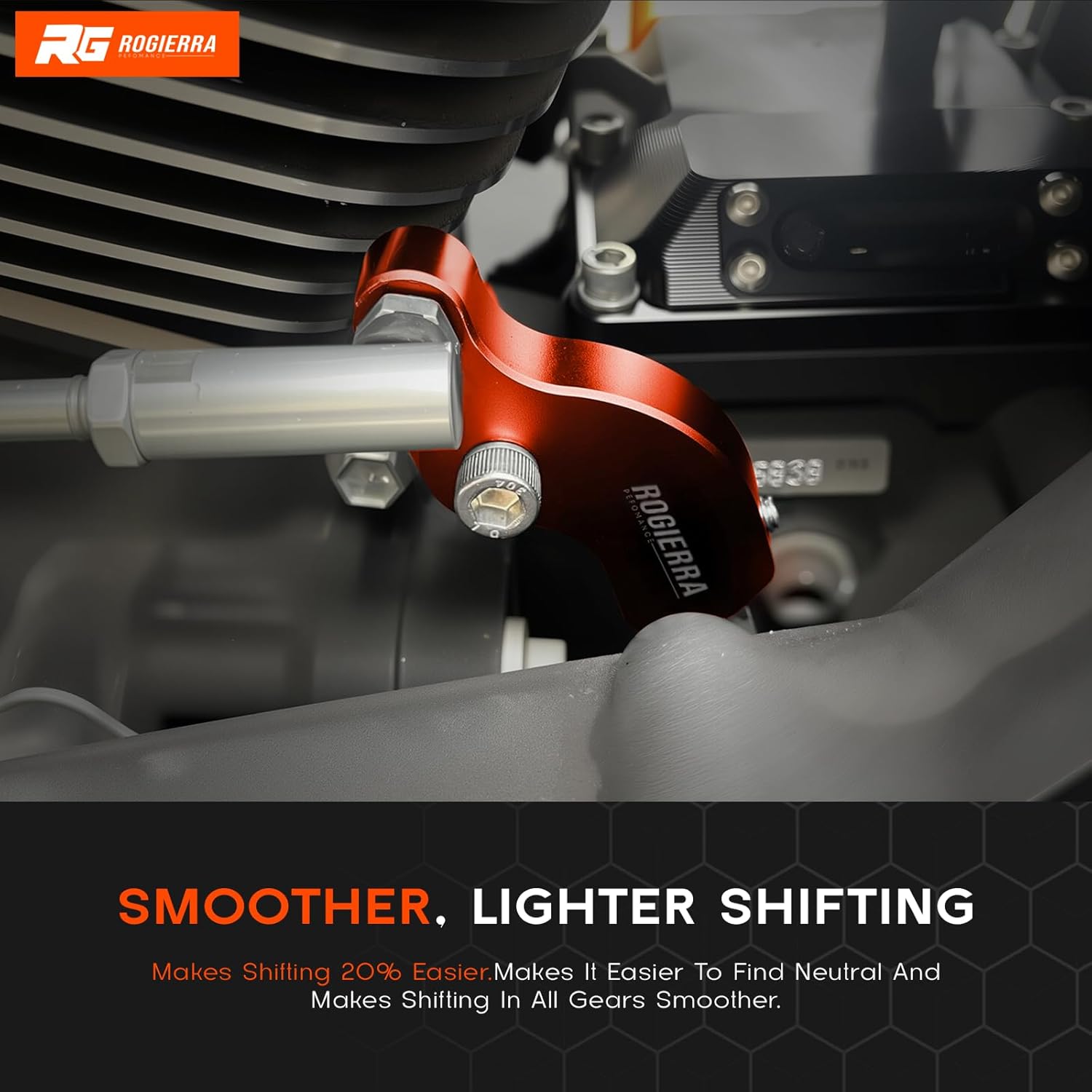 Neutral Gear Shift Assist Kit - CNC M8 EZ Shift Lever Compatible with 2018-2025 Touring (Electra Glide/Road Glide/Tri Glide) & Softail (Fat Boy 114) Motorcycles - Easy Neutral Finder Red