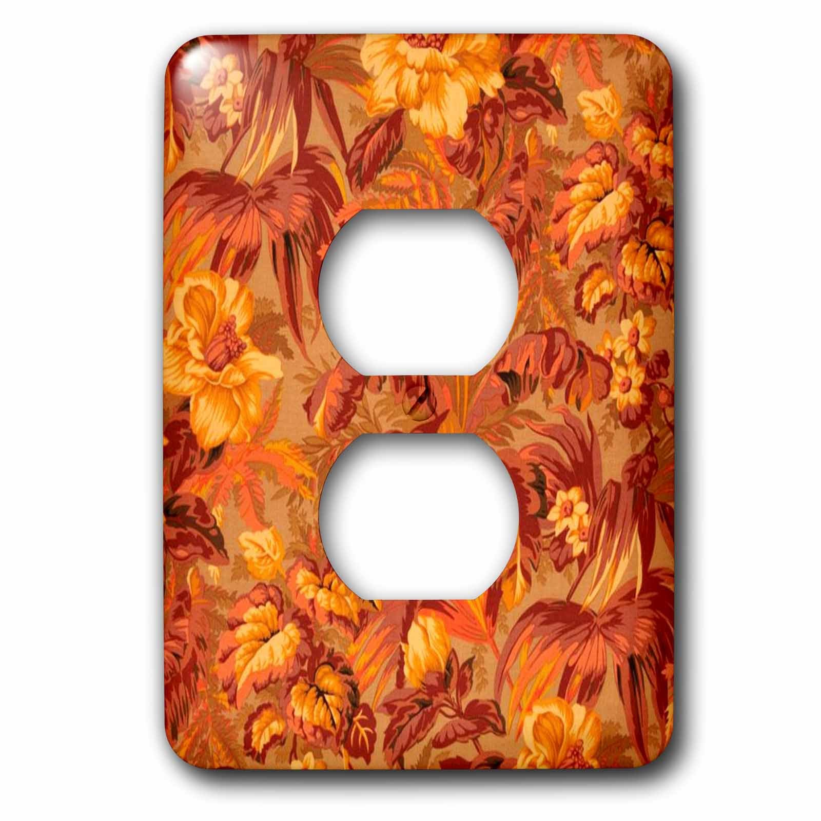 Bouchon de prise double decoratif 3dRose LLC lsp_60556_6 motif Tropical Fall 2