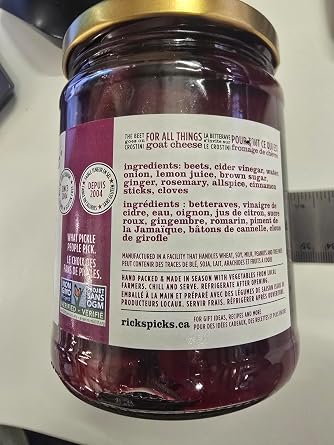 Ricks Picks Phat Beets Aromatic Pickled Beets with Shallots, Non-GMO, All-Natural, Gluten-Free, Perfect for Appetizers, Low-Calorie, Shelf-Stable, 15 oz Jar