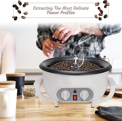 Miniatura 4 de Tostador de café mejorado con temporizador, tostador de café de 110 V para uso doméstico, tostador de granos de café apto para principiantes