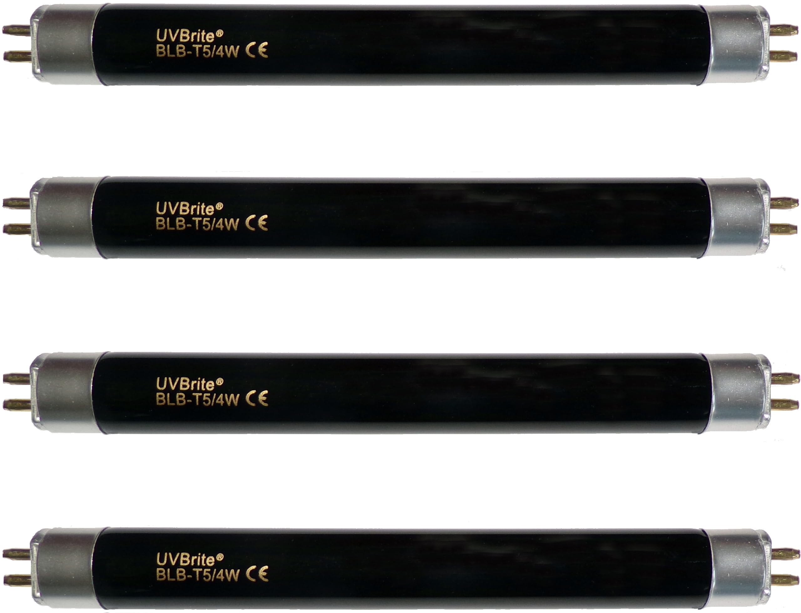 UVBrite® 4-Pack BLB-T5/4W Blacklight Bulb for UV Bank Note Checker Counterfeit Money Detector