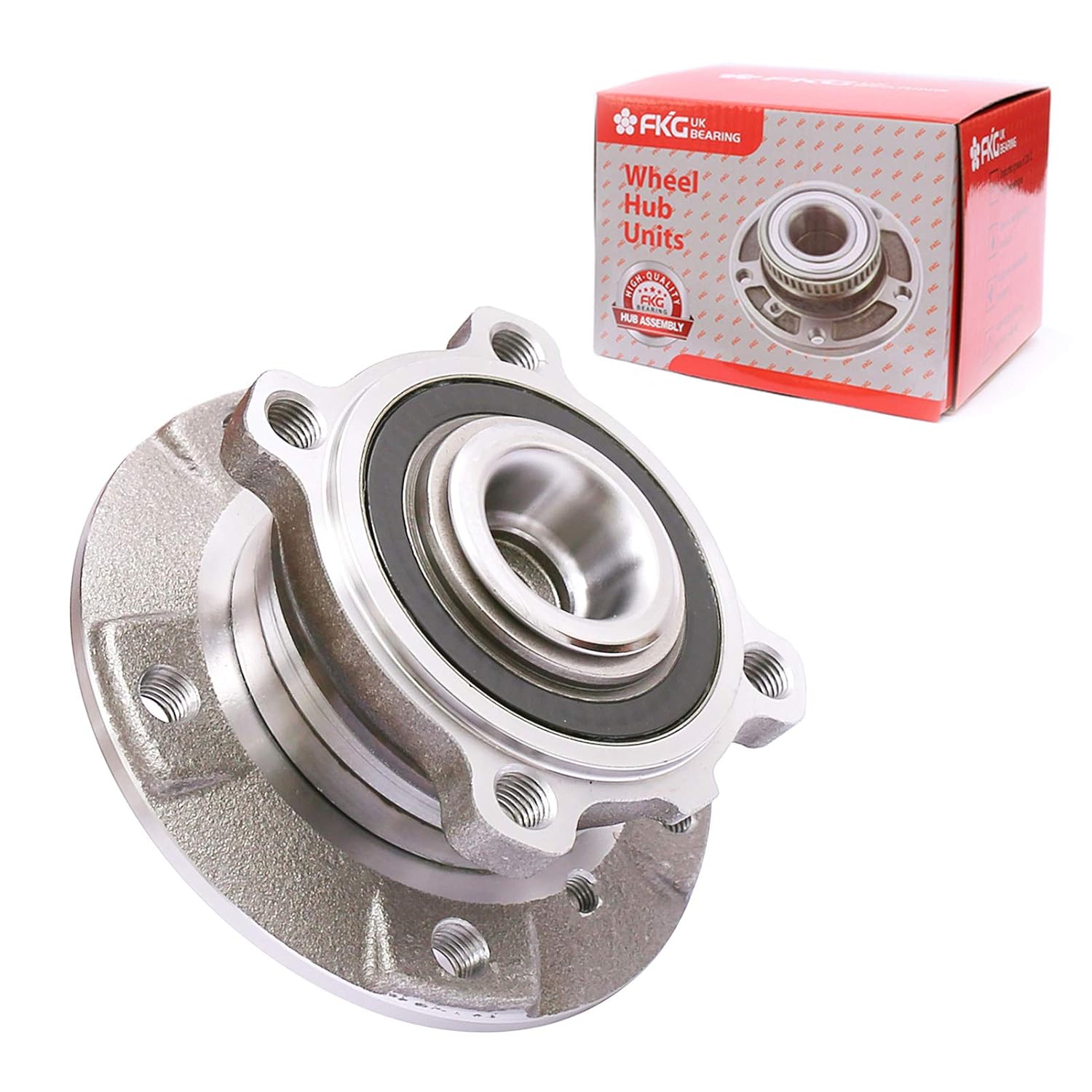 FKG 513210 Front Wheel Bearing Hub Assembly Fit for 2006-2010 BMW 550i 650i, 2008-2010 BMW 535i 528i, 2004-2010 BMW 525i 530i, 2004-2005 BMW 545i 645ci