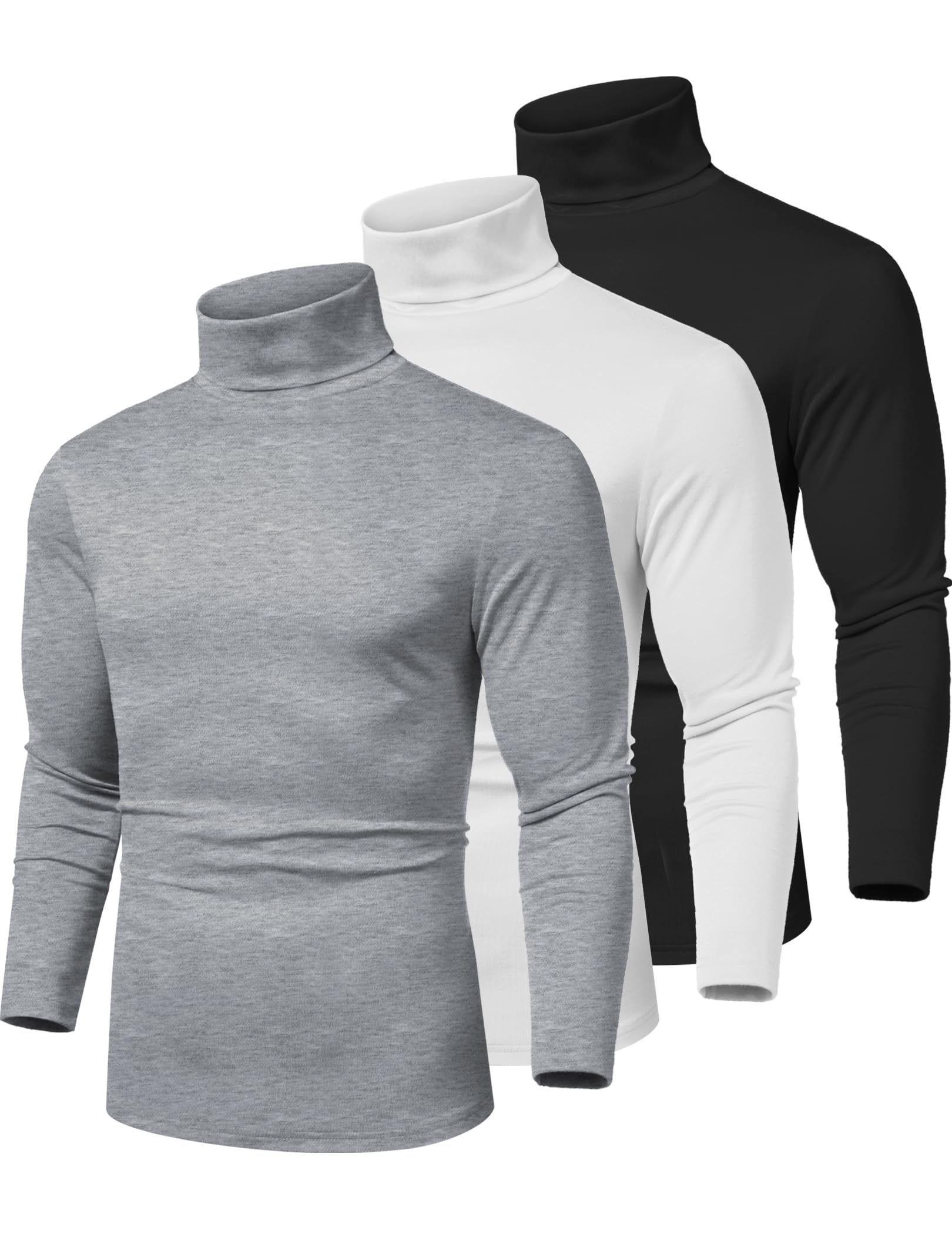 coofandy Men's Slim Fit Basic Turtleneck T Shirts Casual Knitted Pullover Sweaters-picture-18