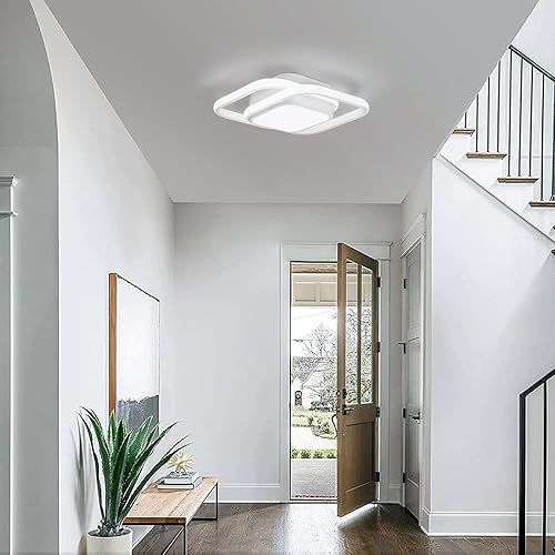 Miniatura 4 de Lámpara de techo moderna LED cuadrada de acrílico blanco frío 6000K accesorios de iluminación para dormitorio, cocina, sala de estar, estudio,