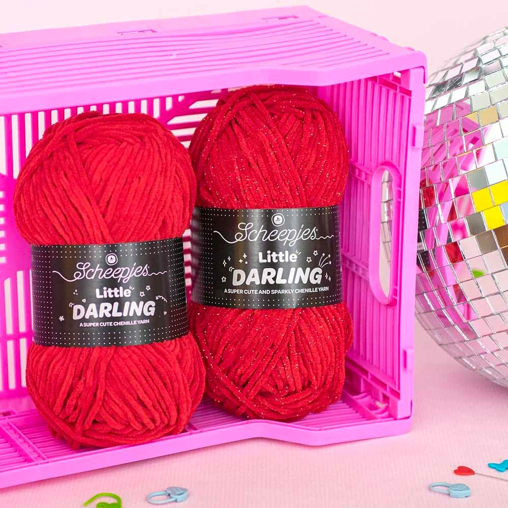 Scheepjes Little Darling Sparkle Yarn 1.76 oz (50 g) – 426S Peacock Sparkle, 100% Polyester, 1 Ball