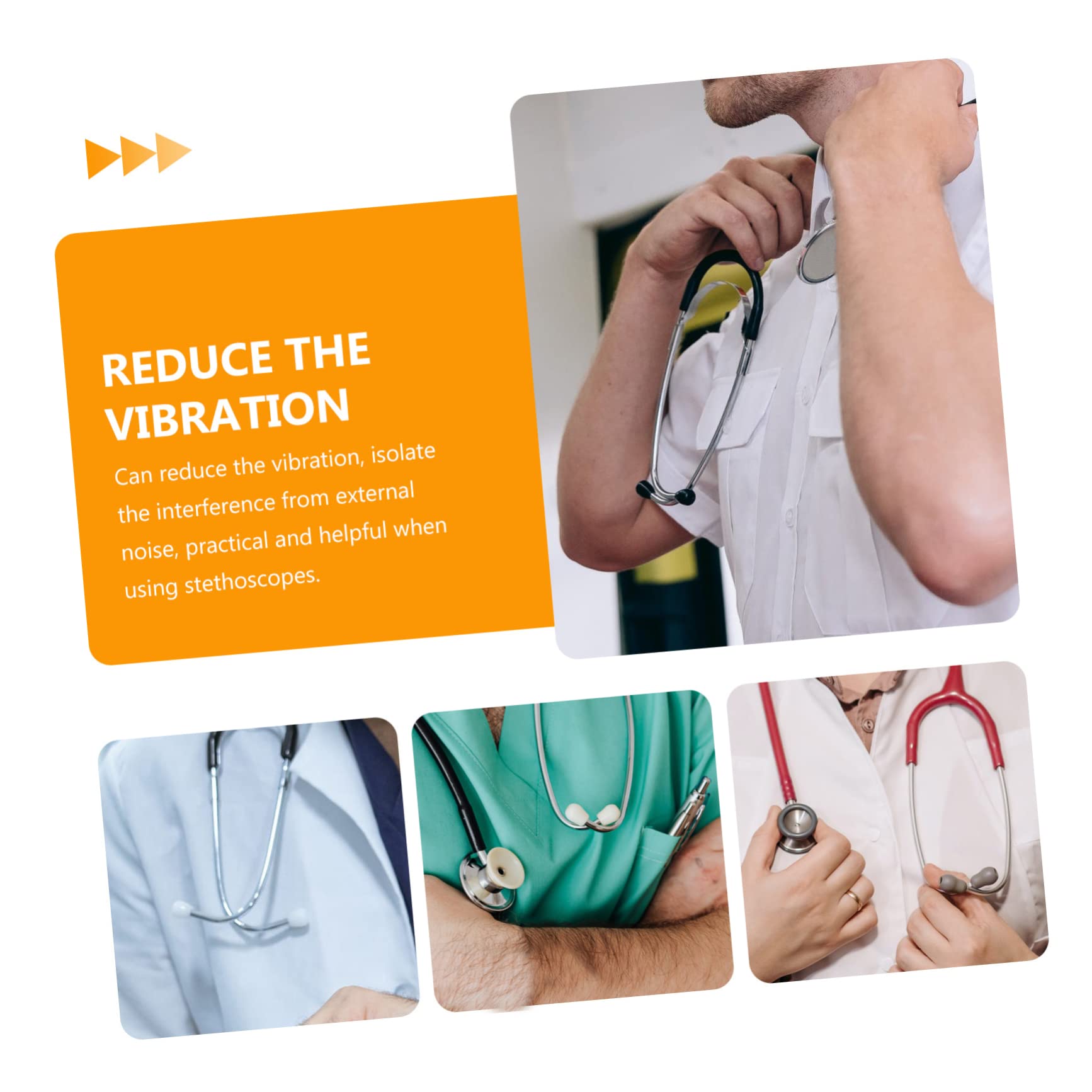 Ciieeo 5 Juegos Kit de Reemplazo de Cubiertas Estetoscopio Accesorios de Diafragma y Puntas Fonendoscopios Compatible con Adultos Salud