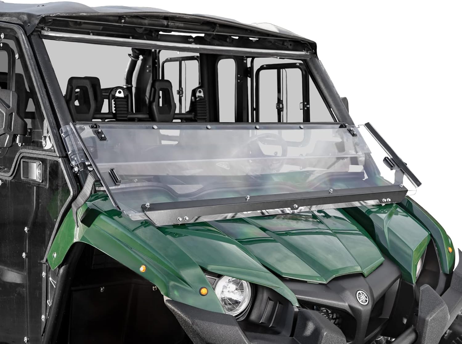 SuperATV 3-in-1 Windshield Compatible with Yamaha Viking / EPS / EPS Ranch Edition / EPS SE / VI (See Fitment) | Full, Flip-Down, or Half Windshield | 1/4" Hard Coated Polycarbonate | USA Made