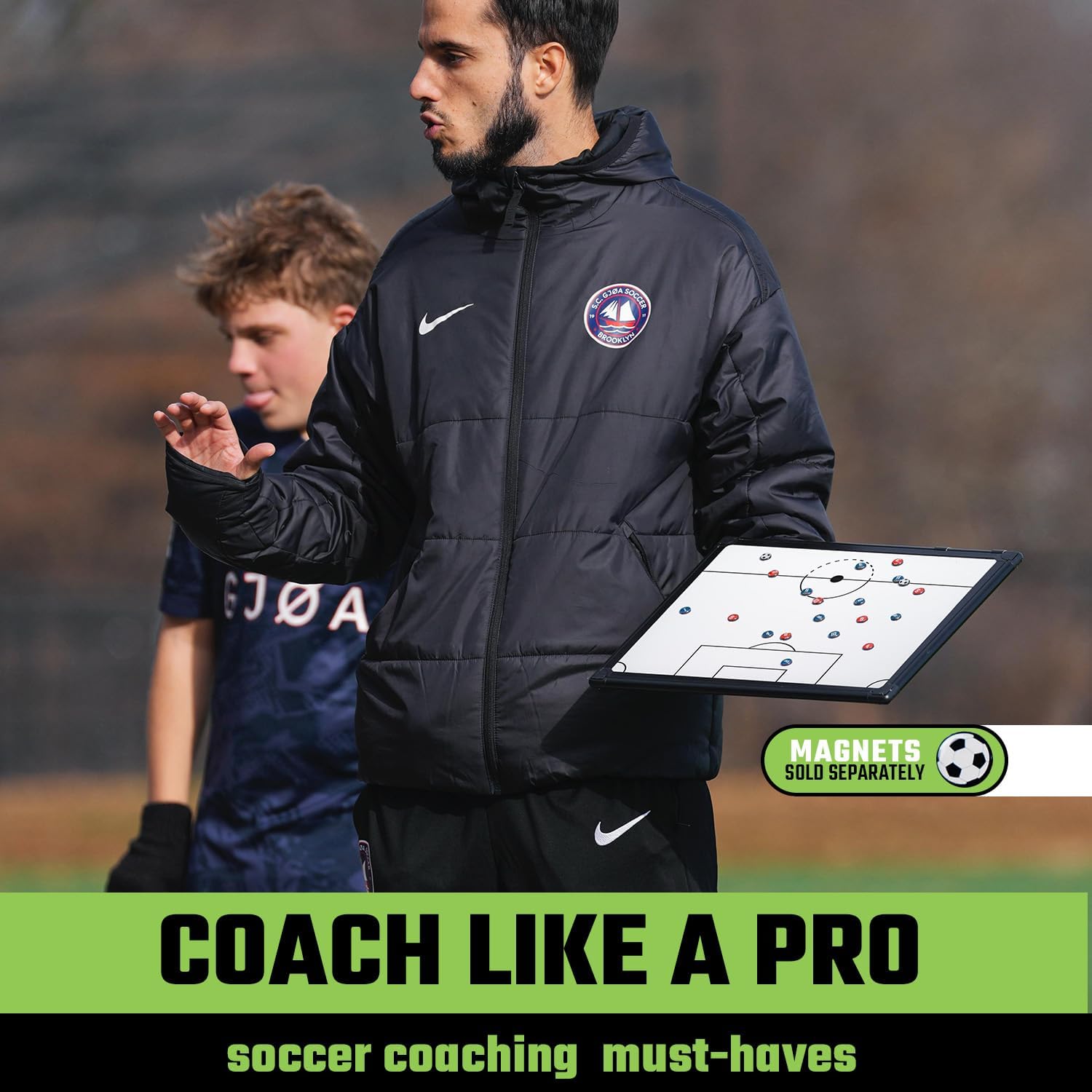 SCOPRO Travel Size Soccer Coaching Board Dry Erase Tactical Whiteboard
